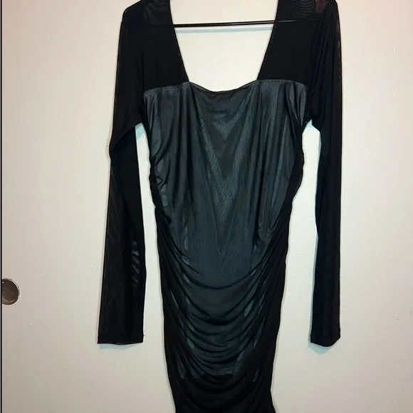 Dolls kill black laced mini dress goth style new with tags size XL long sleeve - Picture 6 of 8